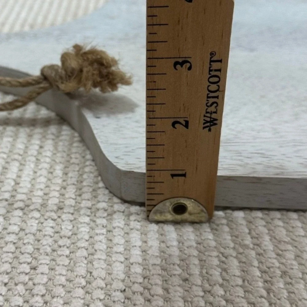 Rustic Whitewashed Wood Charcuterie Board Large Serving Paddle Jute Rope 30in